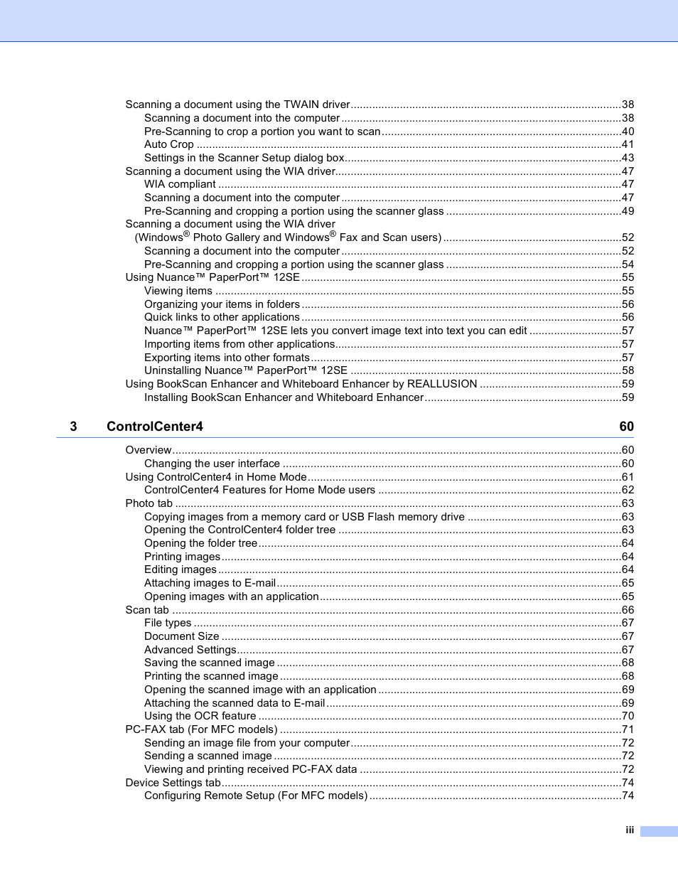 Brother MFC-J4410DW User Manual | Page 4 / 240