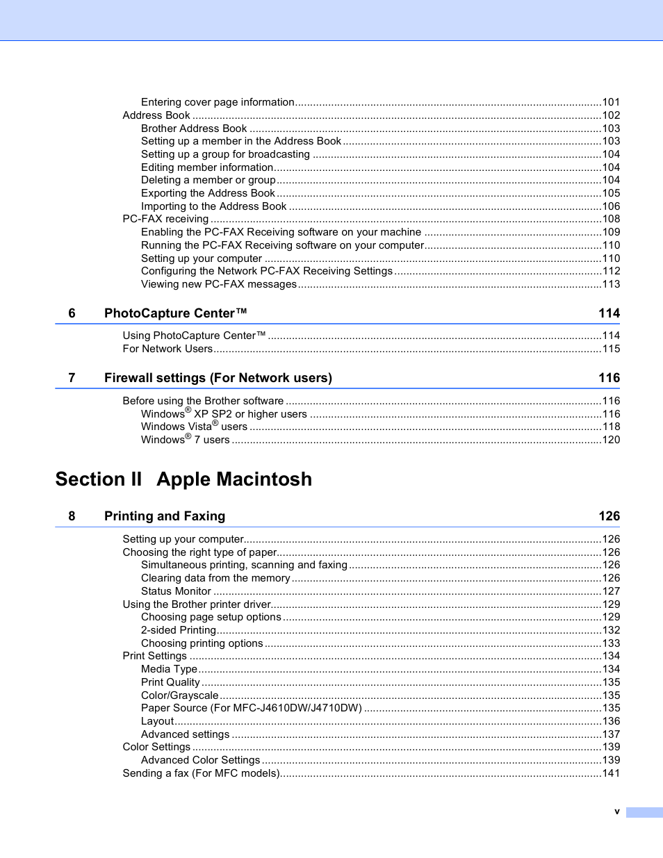 Brother MFC-J4410DW User Manual | Page 6 / 240