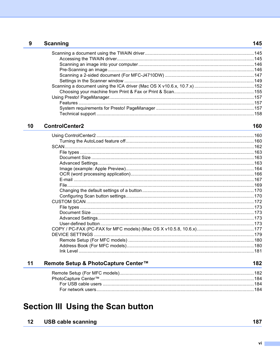 Brother MFC-J4410DW User Manual | Page 7 / 240