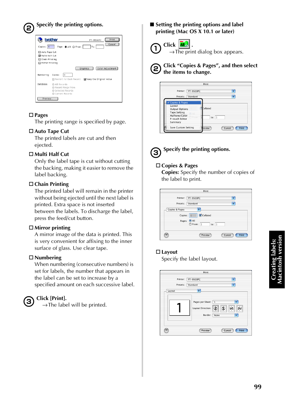 Brother PT-9500PC User Manual | Page 100 / 254