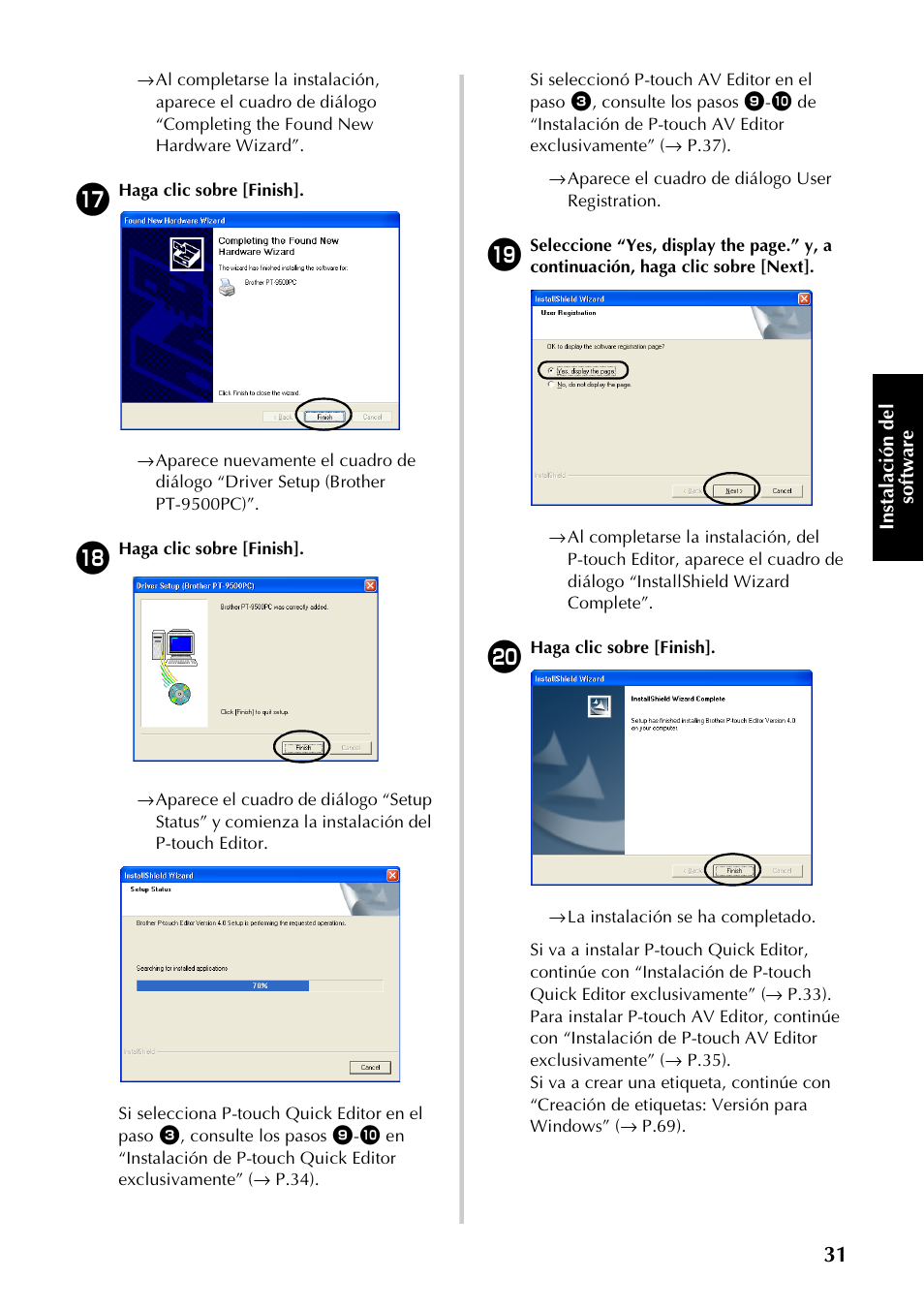 P.31) | Brother PT-9500PC User Manual | Page 159 / 254