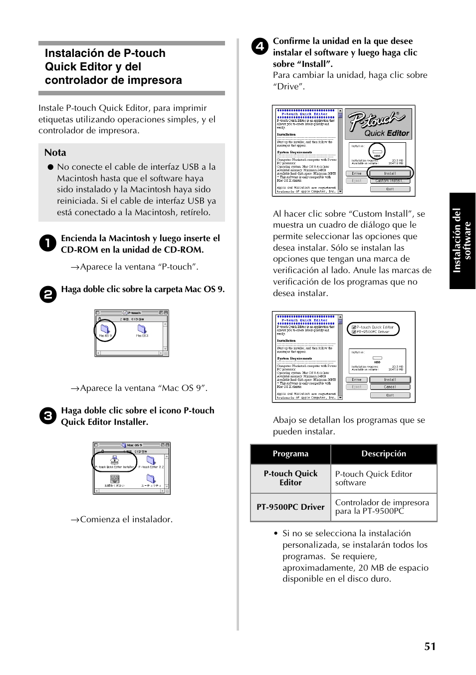 P.51) | Brother PT-9500PC User Manual | Page 179 / 254