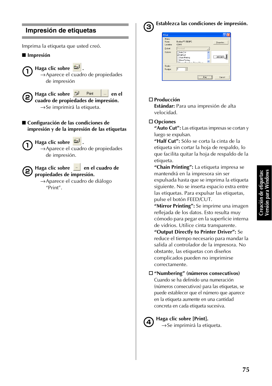 Impresión de etiquetas | Brother PT-9500PC User Manual | Page 203 / 254