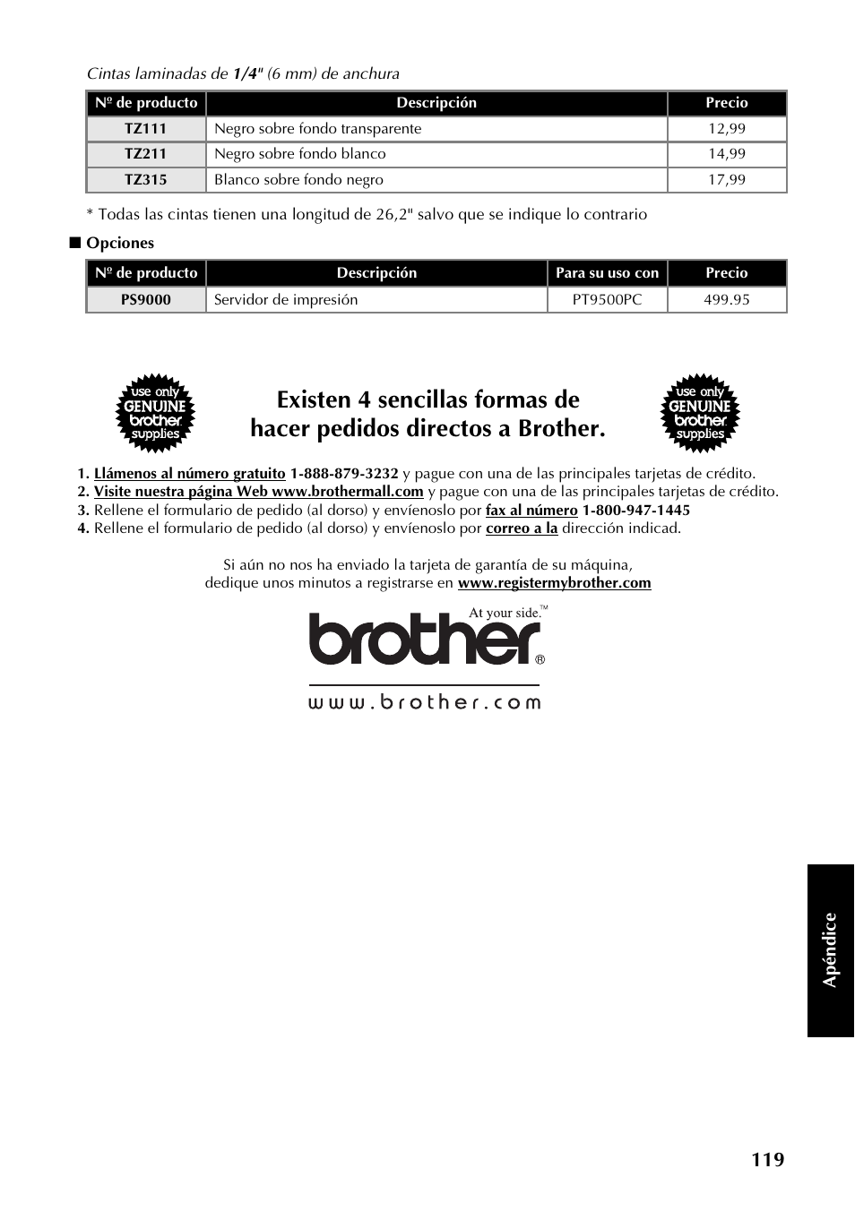 Brother PT-9500PC User Manual | Page 247 / 254