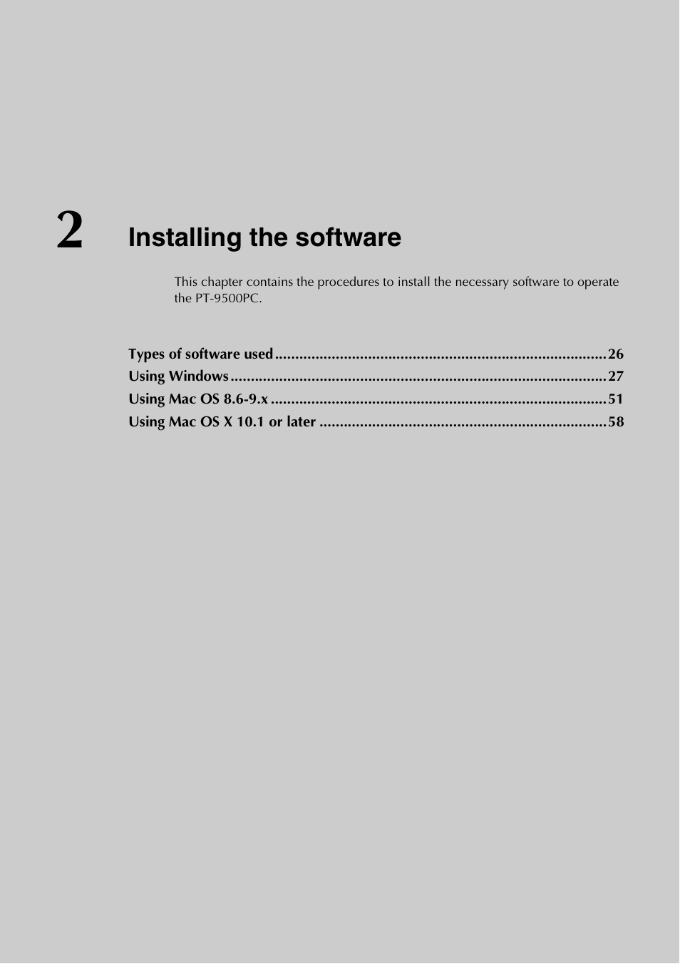 2 installing the software, Installing the software, P.25) | Brother PT-9500PC User Manual | Page 26 / 254
