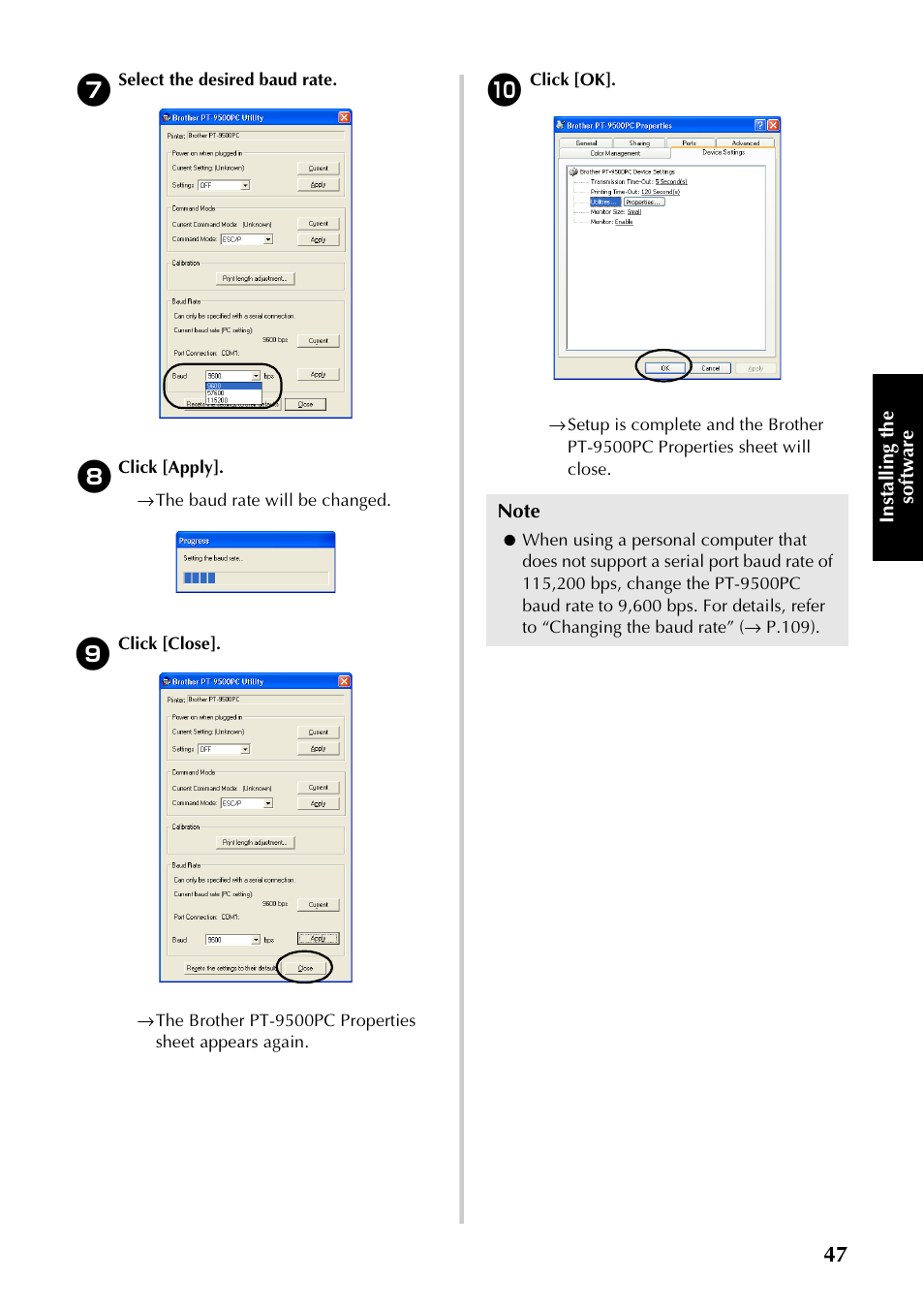 Brother PT-9500PC User Manual | Page 48 / 254