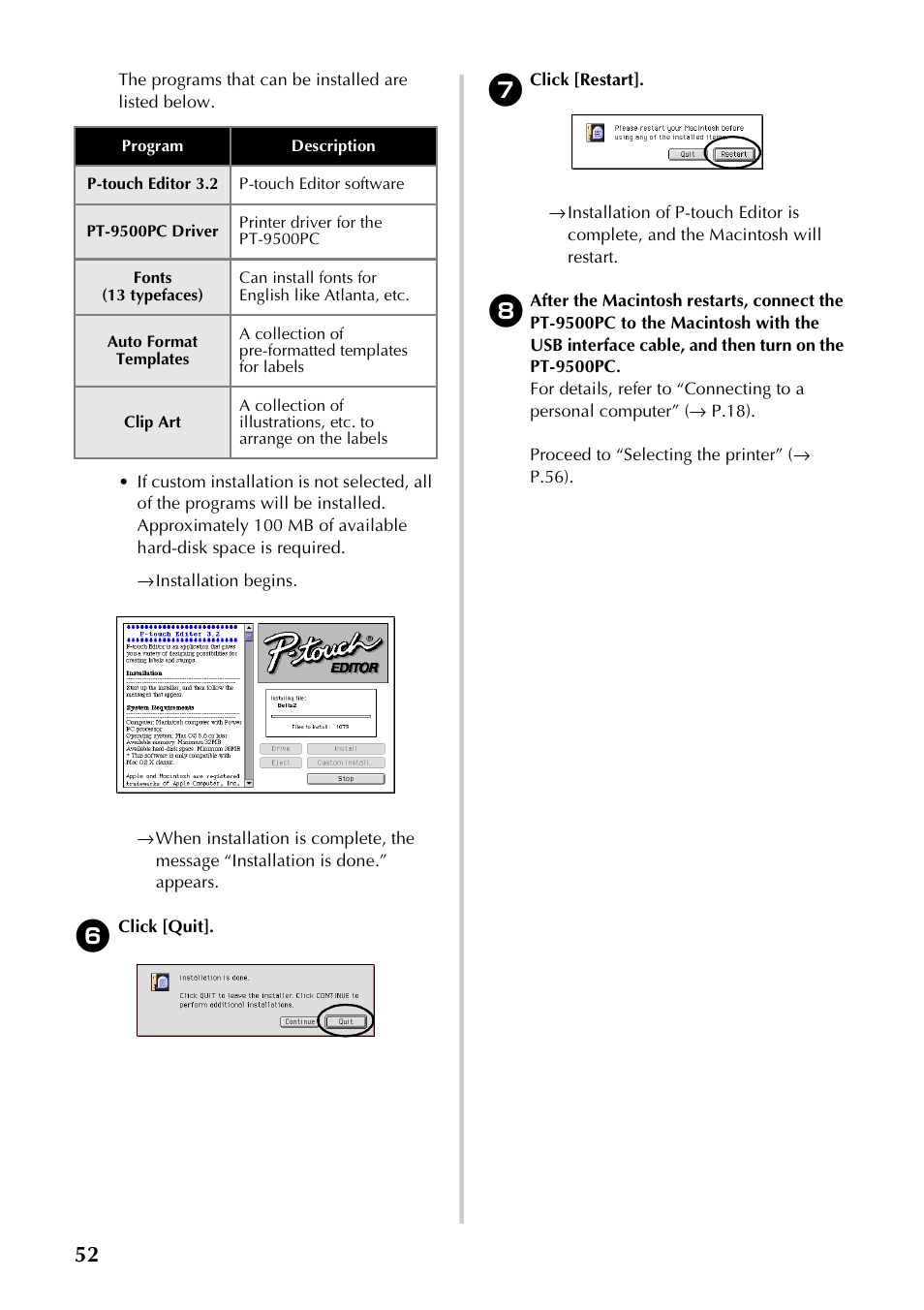 Brother PT-9500PC User Manual | Page 53 / 254