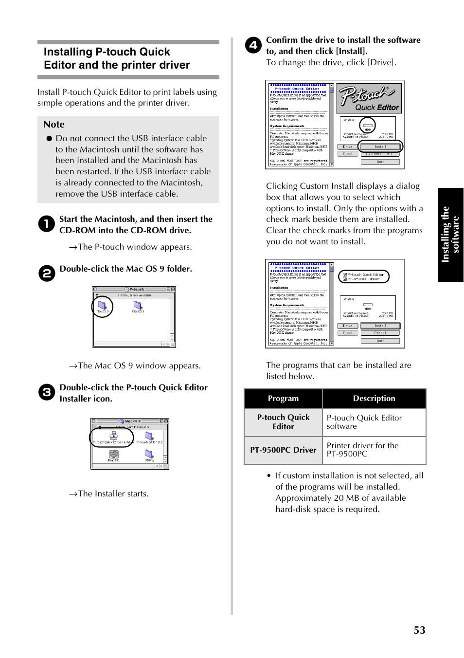 P.53) | Brother PT-9500PC User Manual | Page 54 / 254