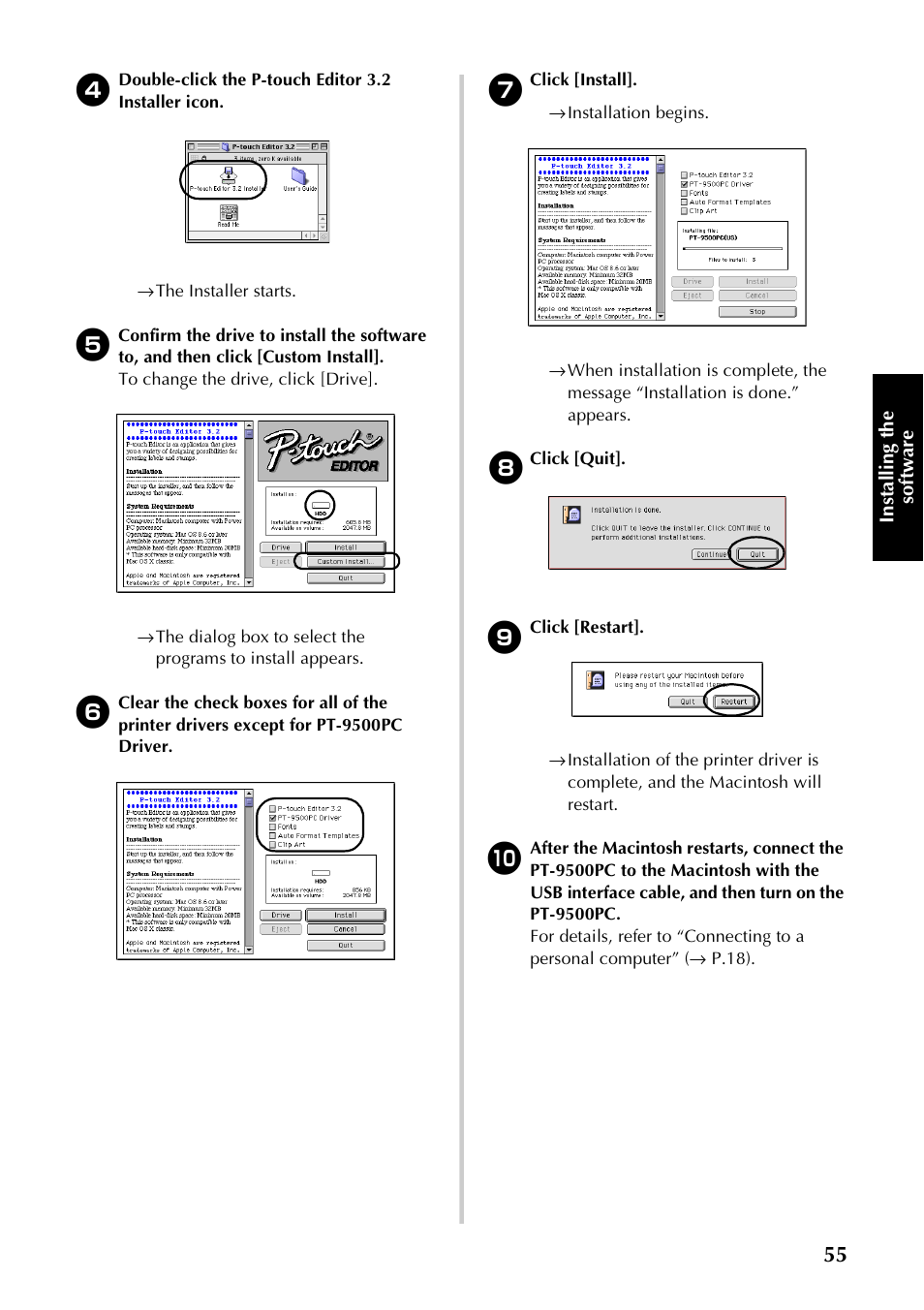 Brother PT-9500PC User Manual | Page 56 / 254