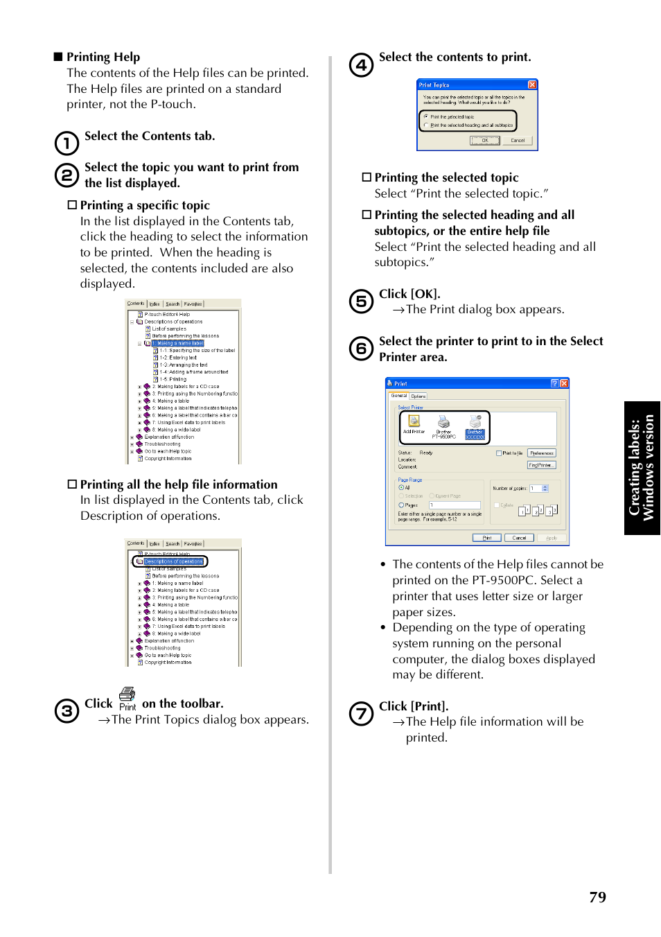 Brother PT-9500PC User Manual | Page 80 / 254