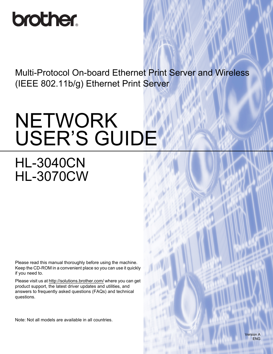 Brother HL 3070CW User Manual | 154 pages