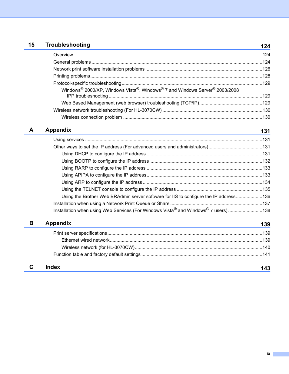 Brother HL 3070CW User Manual | Page 10 / 154