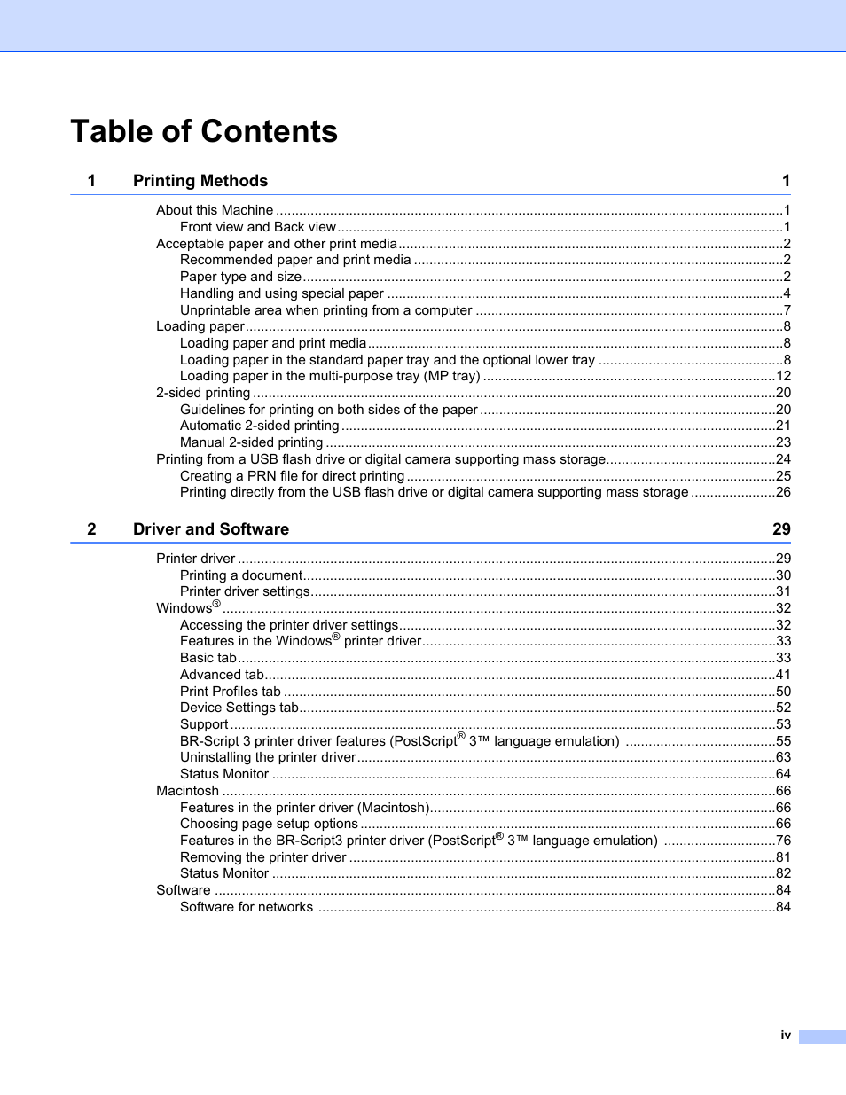 Brother HL-L8350CDWT User Manual | Page 5 / 223