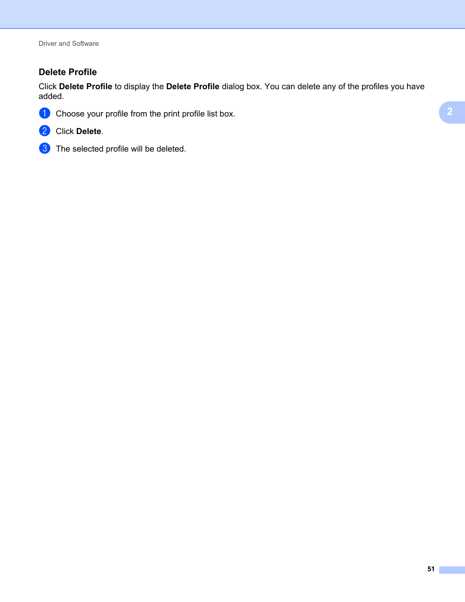 Delete profile | Brother HL-L8350CDWT User Manual | Page 58 / 223