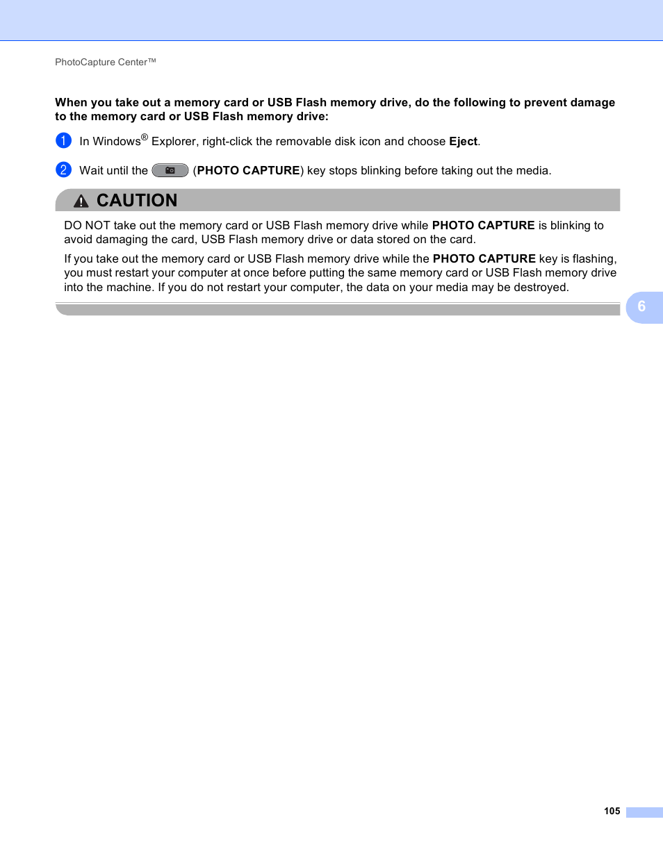 Caution | Brother MFC J6910DW User Manual | Page 112 / 221