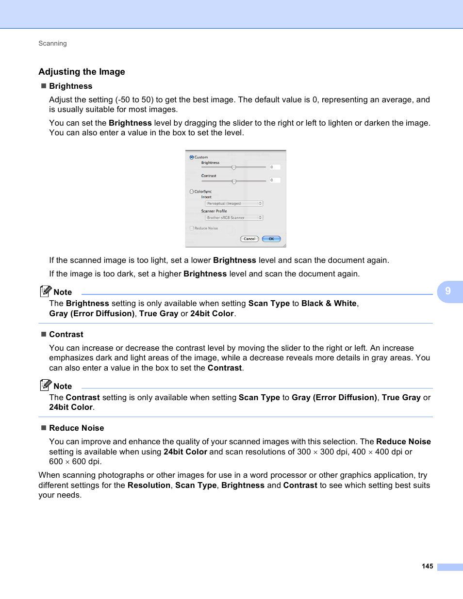 Adjusting the image | Brother MFC J6910DW User Manual | Page 152 / 221