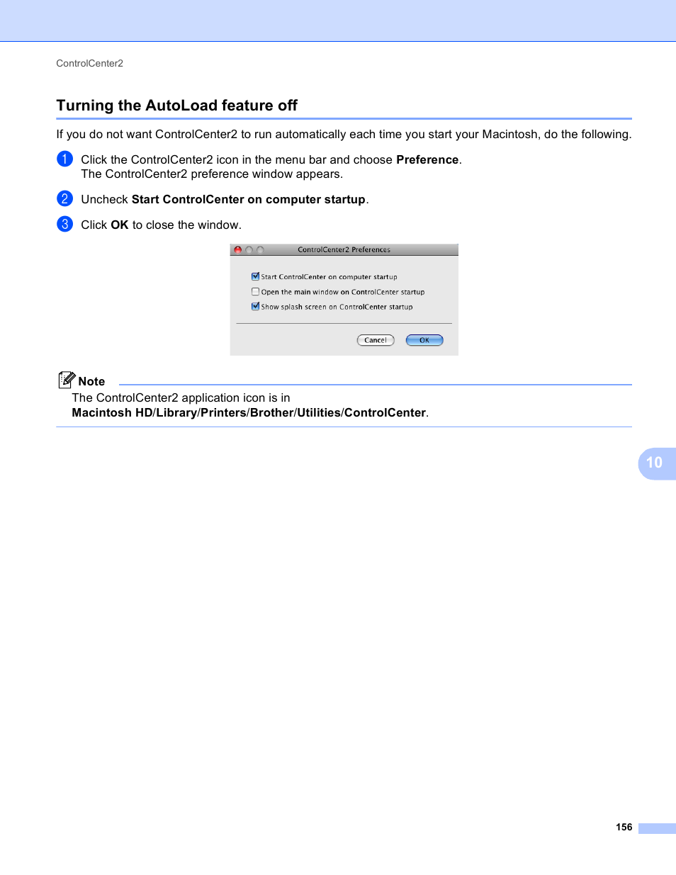 Turning the autoload feature off, 10 turning the autoload feature off | Brother MFC J6910DW User Manual | Page 163 / 221