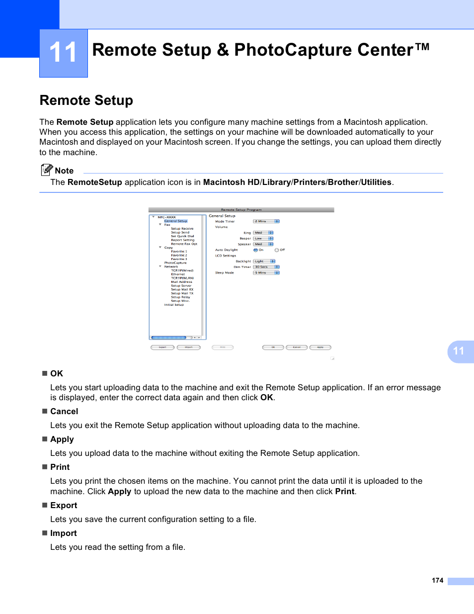 11 remote setup & photocapture center, Remote setup, Remote setup & photocapture center | Brother MFC J6910DW User Manual | Page 181 / 221
