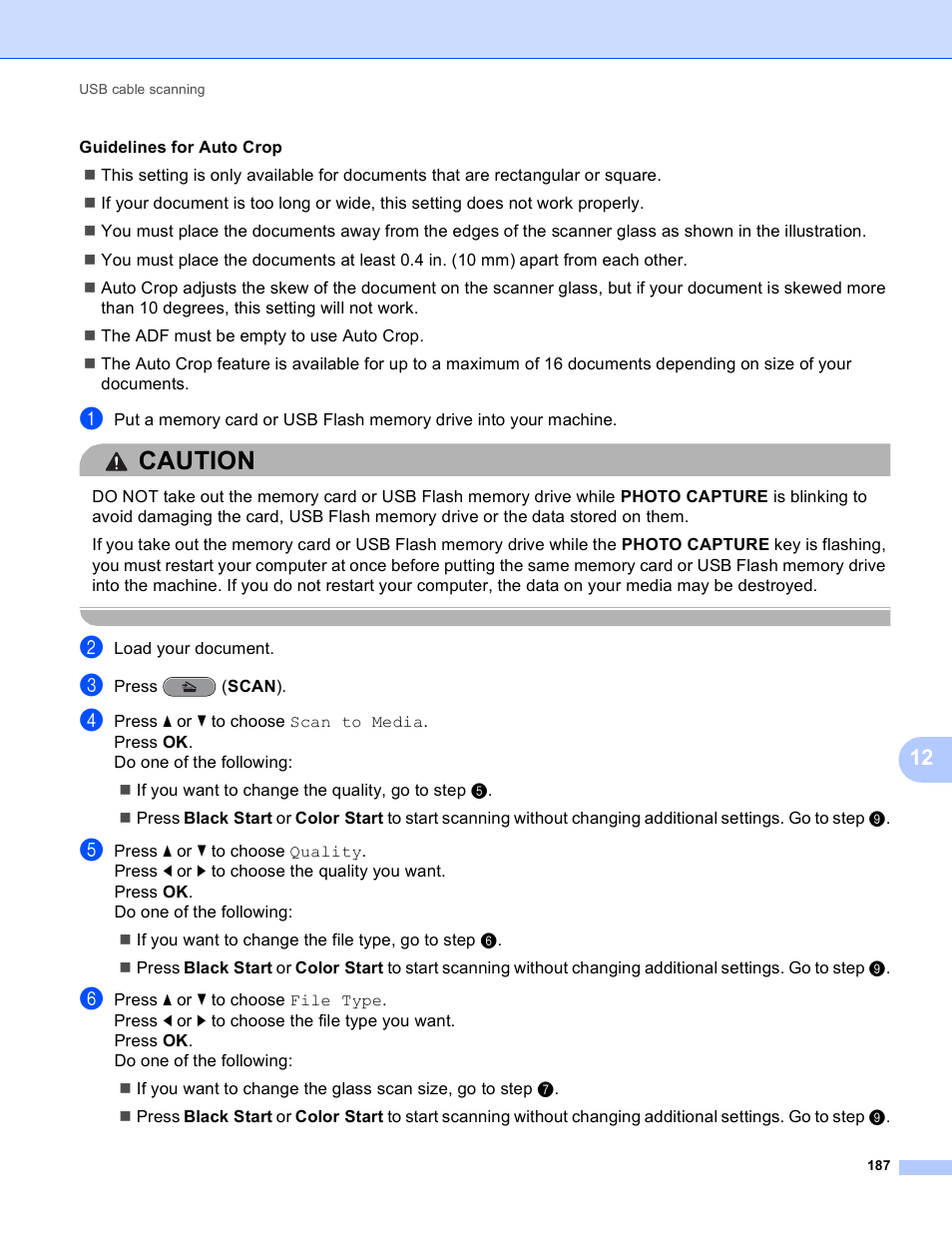 Caution | Brother MFC J6910DW User Manual | Page 194 / 221