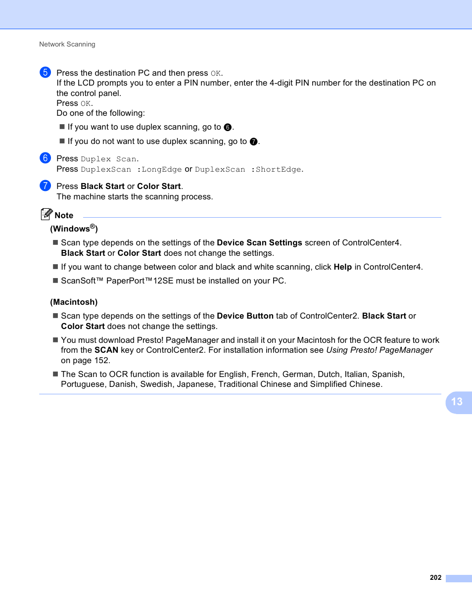 Brother MFC J6910DW User Manual | Page 209 / 221