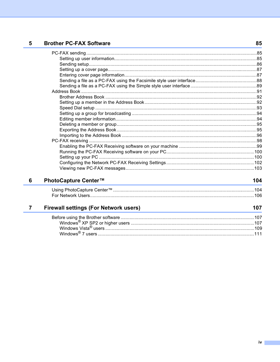 Brother MFC J6910DW User Manual | Page 5 / 221