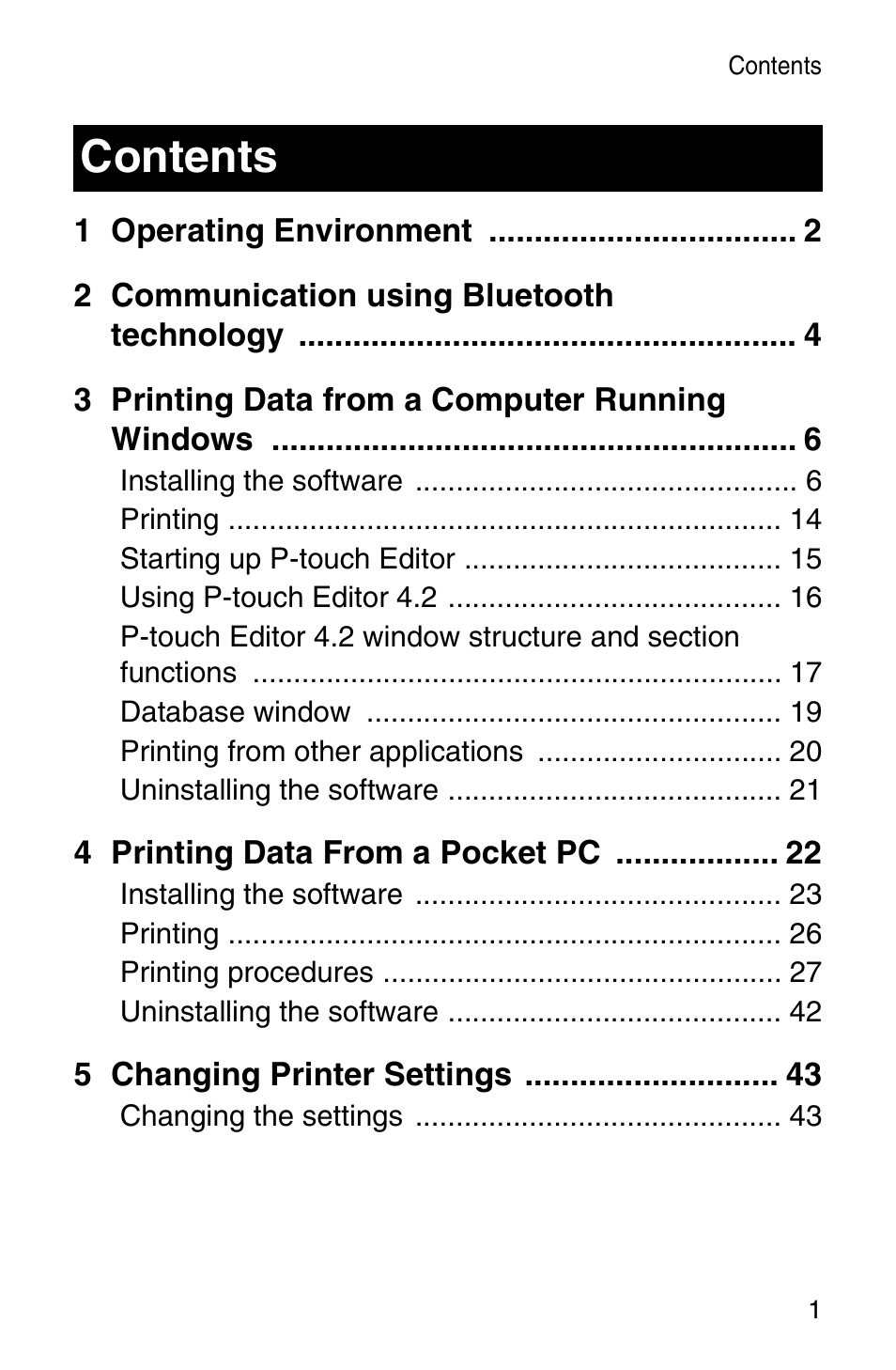 Brother MW-260 User Manual | Page 3 / 48