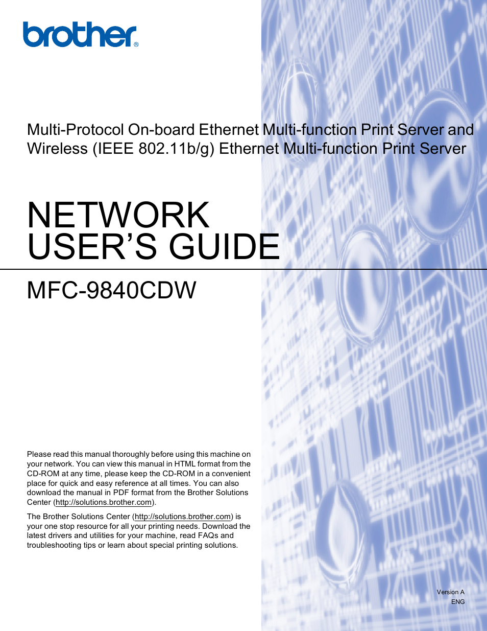 Brother MFC 9840CDW User Manual | 204 pages