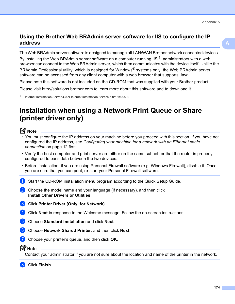 E installation when using a | Brother MFC 9840CDW User Manual | Page 184 / 204