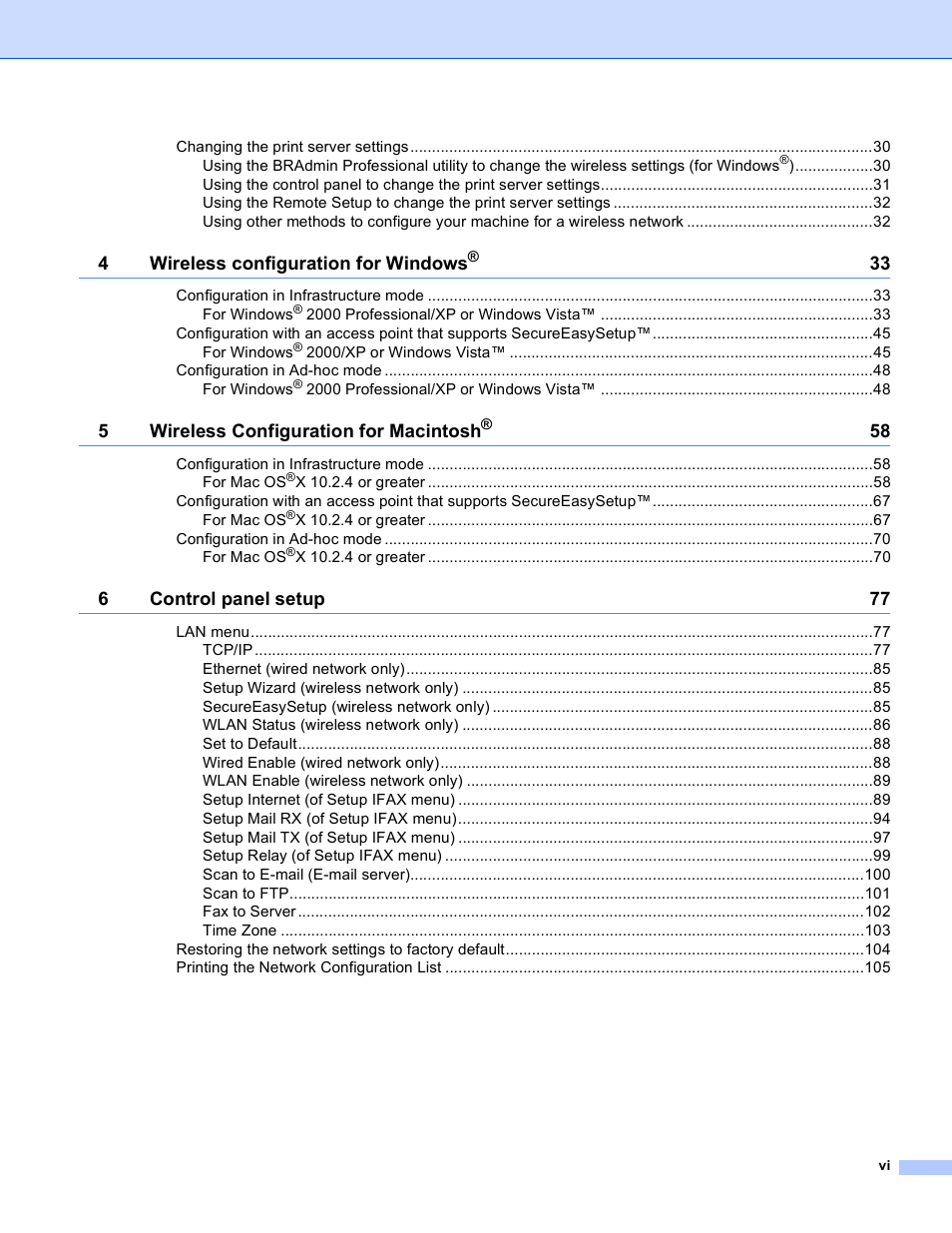 Brother MFC 9840CDW User Manual | Page 7 / 204