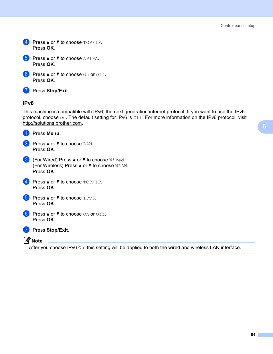 Ipv6 | Brother MFC 9840CDW User Manual | Page 94 / 204
