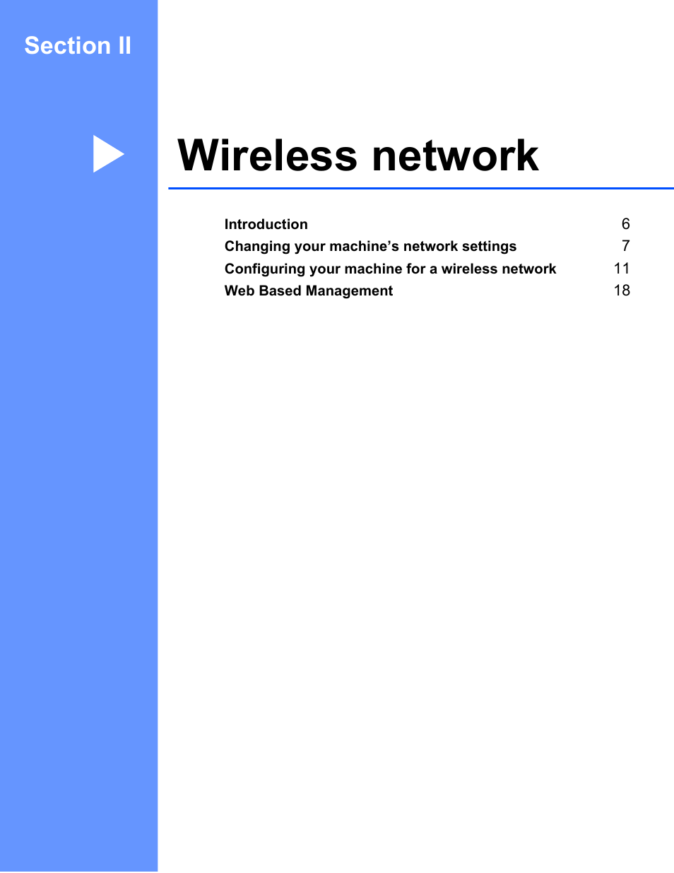 Wireless network, Section ii wireless network | Brother PT-E550W User Manual | Page 10 / 58