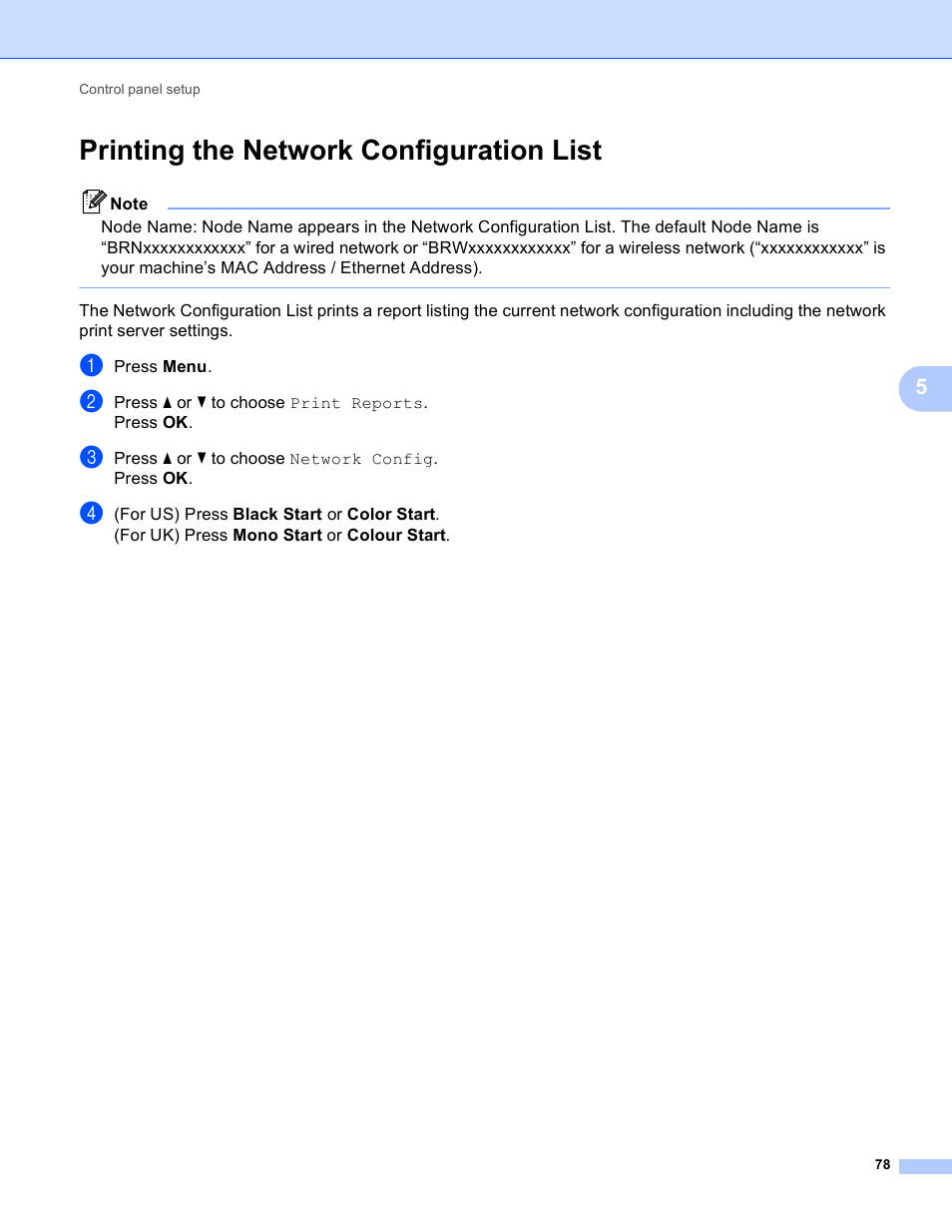 Printing the network configuration list | Brother MFC-J410W User Manual | Page 85 / 122