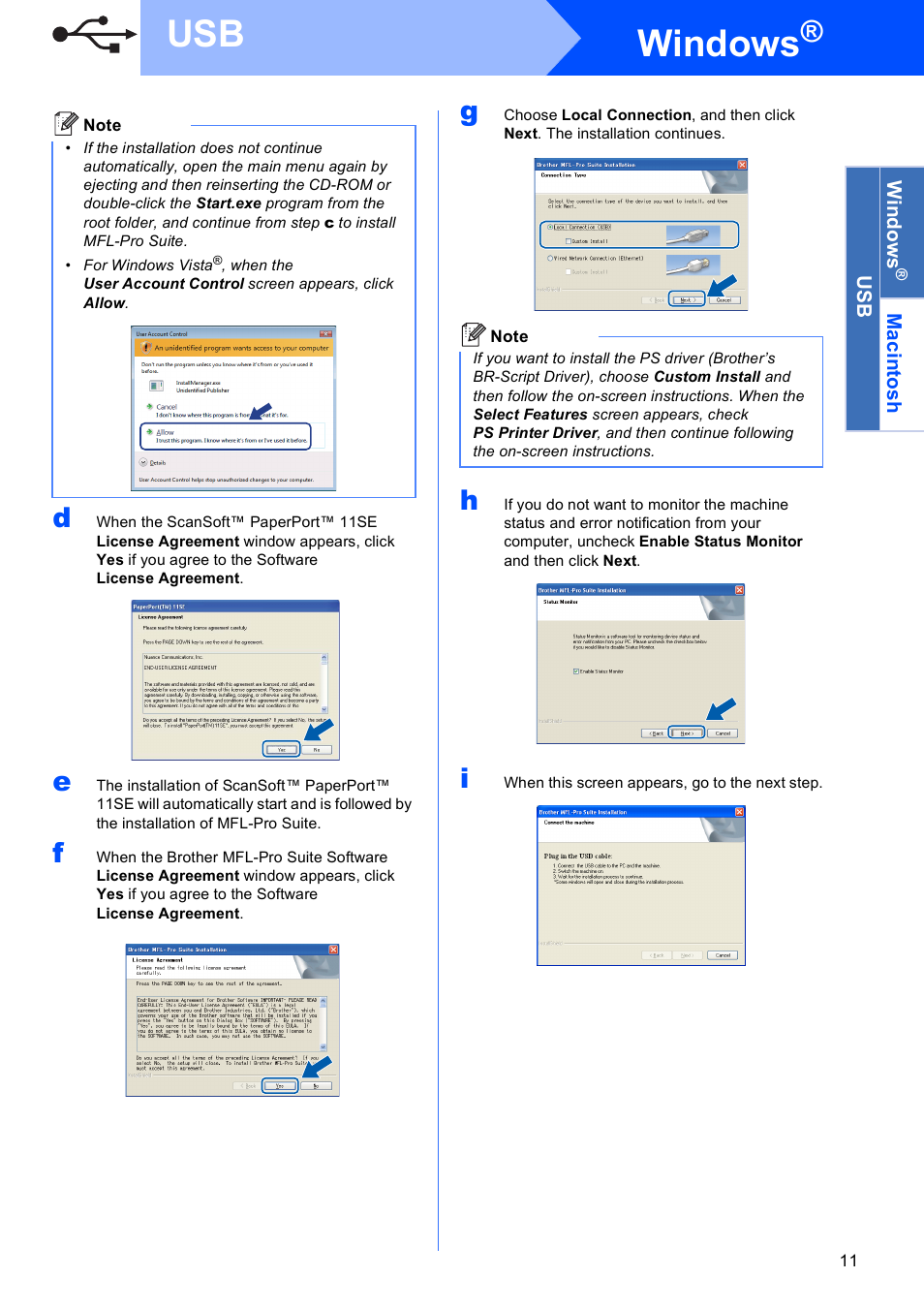 Windows | Brother MFC-9010CN User Manual | Page 11 / 27