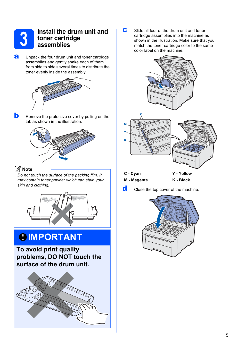 Important | Brother MFC-9010CN User Manual | Page 5 / 27