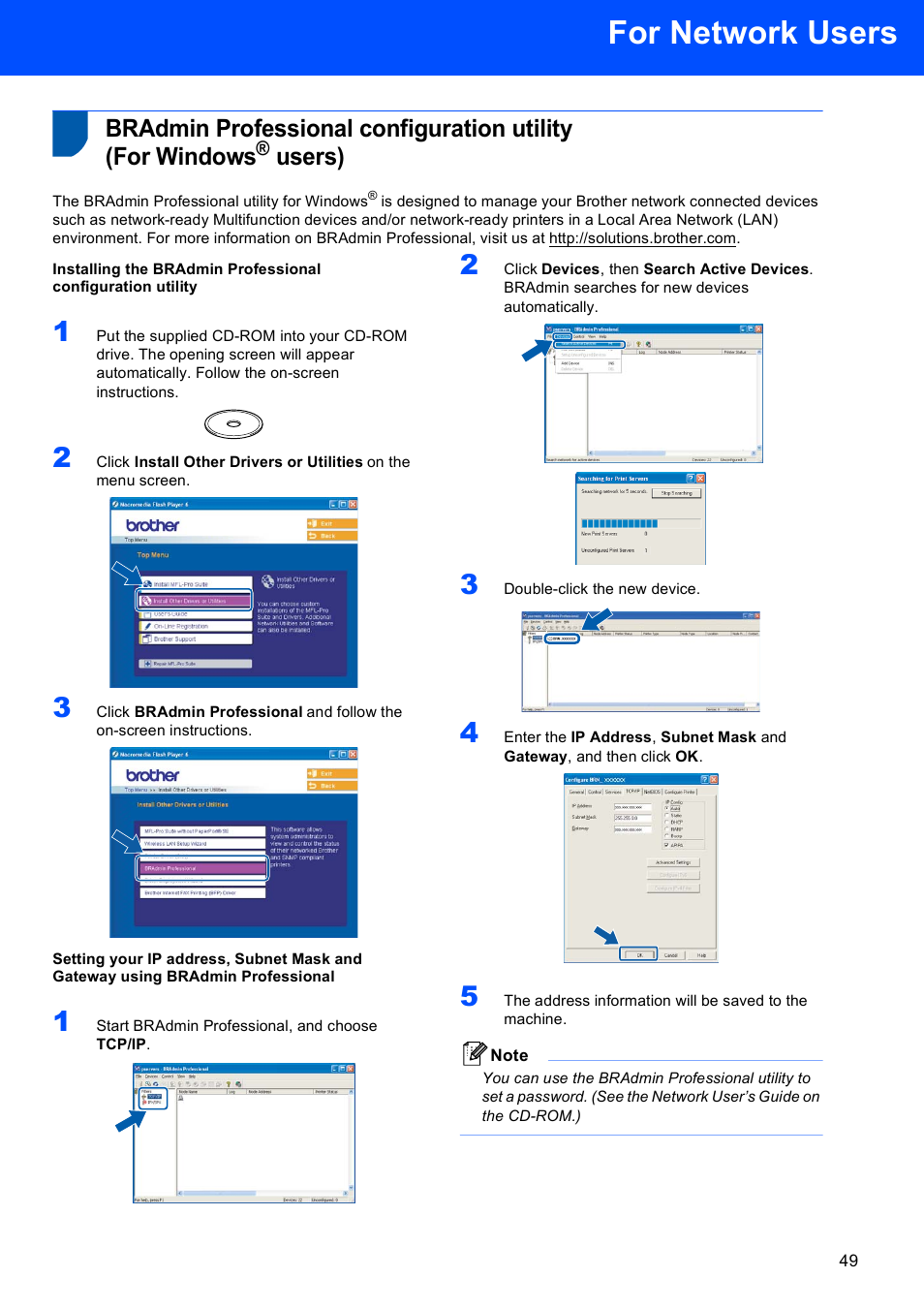 For network users, Users) | Brother MFC-845CW User Manual | Page 51 / 57