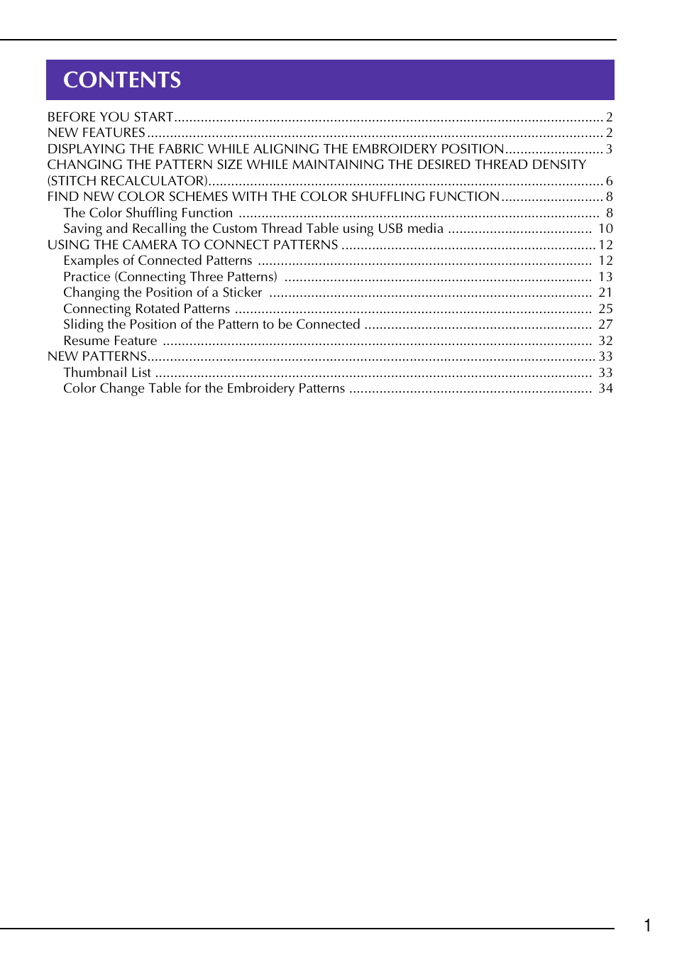 Brother PR-1000 User Manual | Page 2 / 38