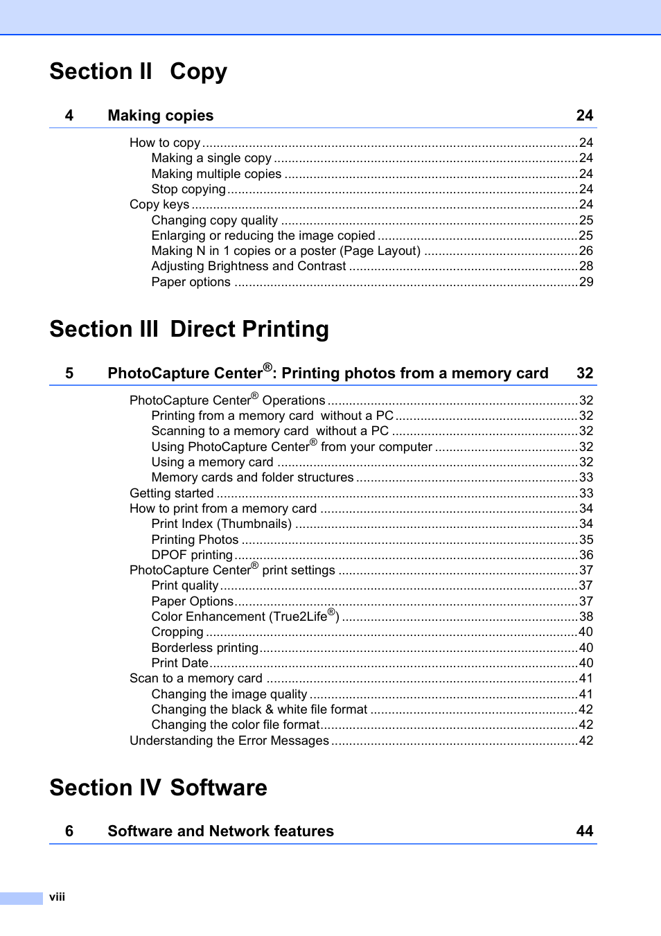 Brother DCP-375CW User Manual | Page 10 / 118