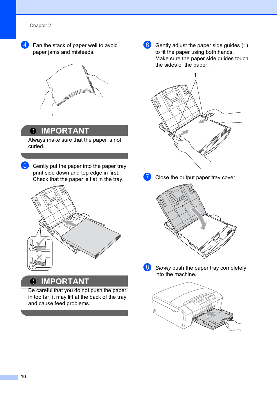 Important | Brother DCP-375CW User Manual | Page 22 / 118