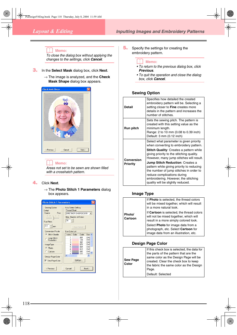 Layout & editing | Brother PE-DESIGN Ver.6 User Manual | Page 126 / 272