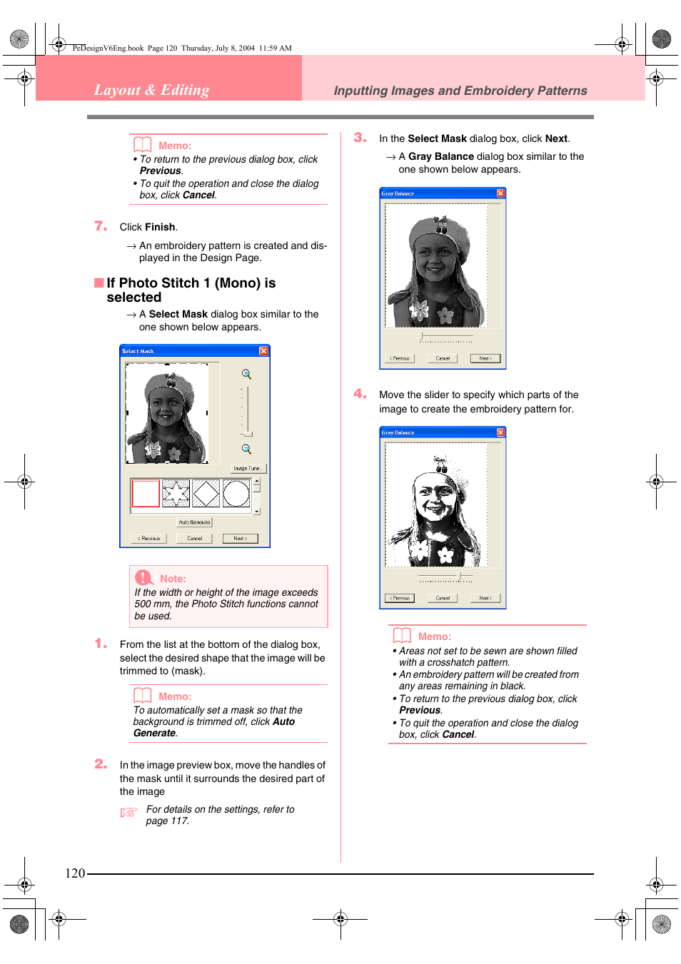 Layout & editing | Brother PE-DESIGN Ver.6 User Manual | Page 128 / 272