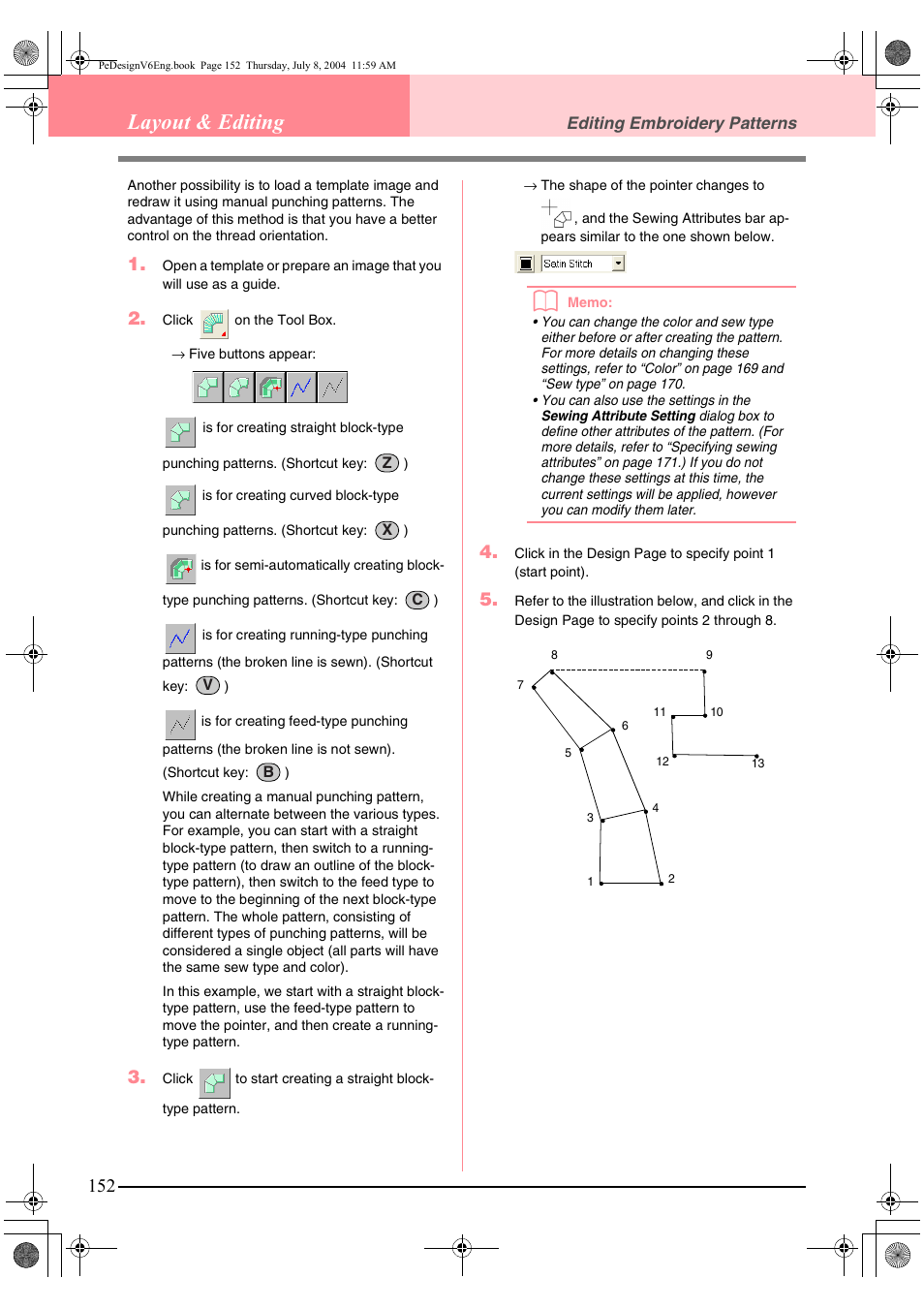 Layout & editing | Brother PE-DESIGN Ver.6 User Manual | Page 160 / 272