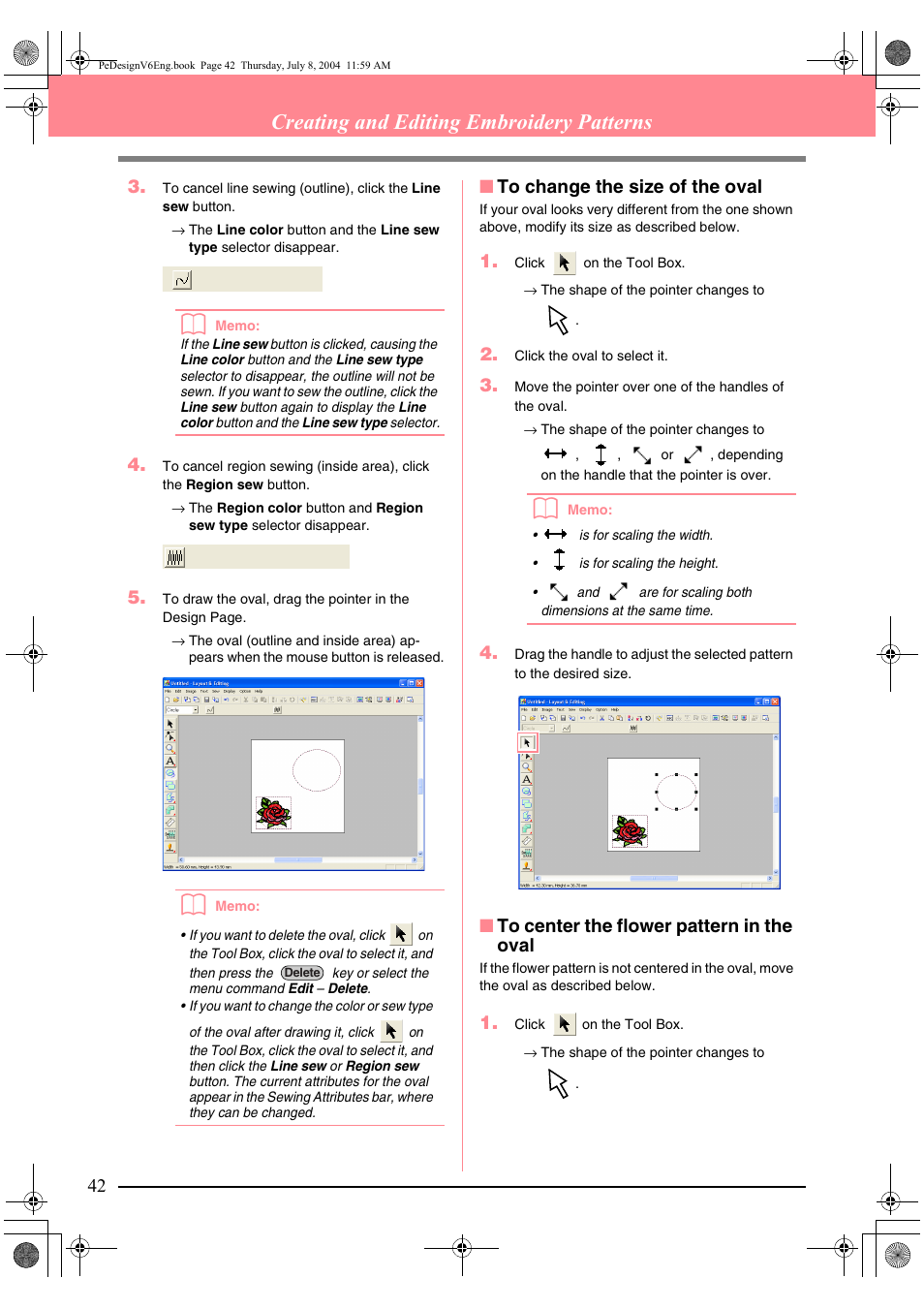 Creating and editing embroidery patterns | Brother PE-DESIGN Ver.6 User Manual | Page 50 / 272