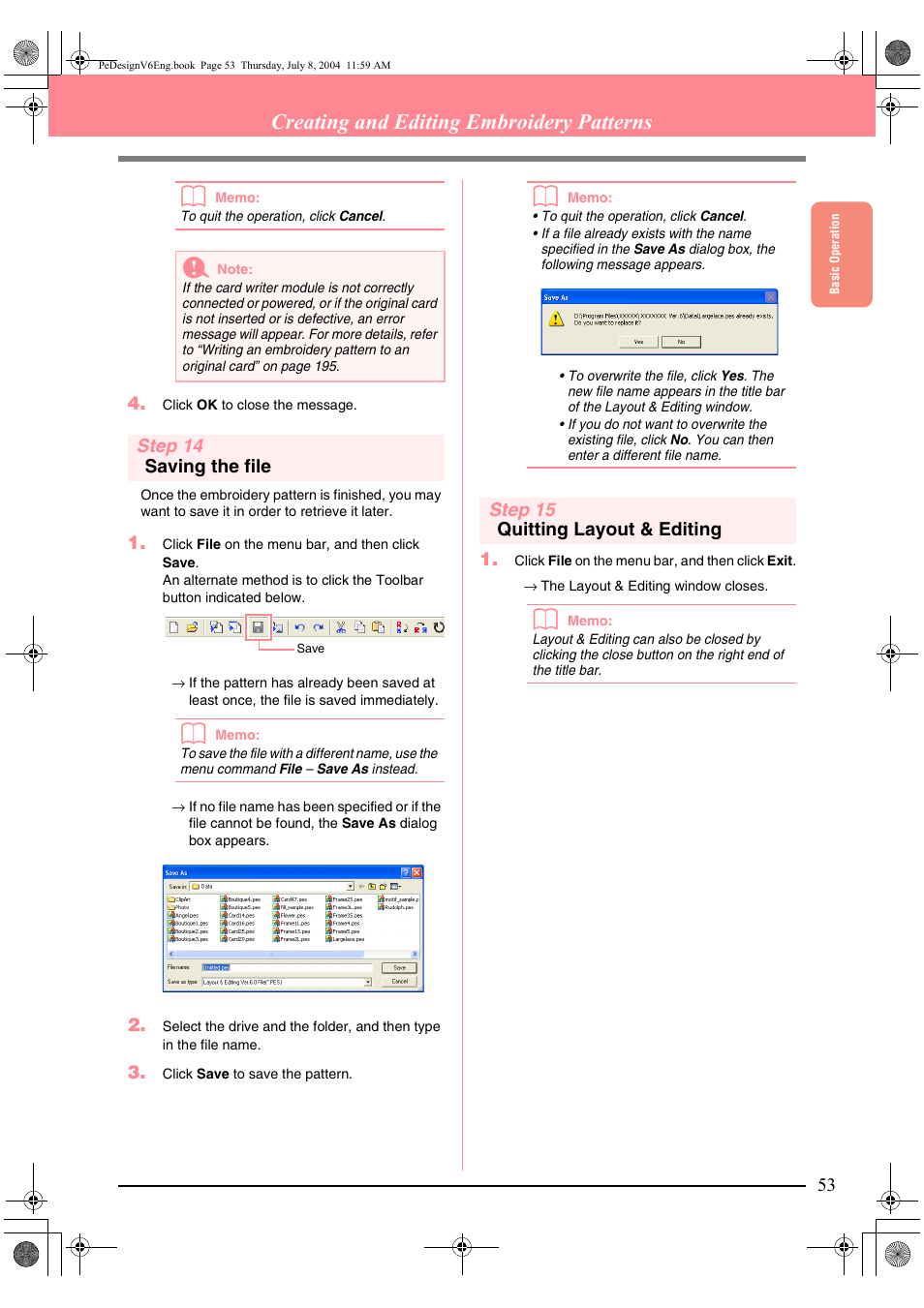 Creating and editing embroidery patterns b | Brother PE-DESIGN Ver.6 User Manual | Page 61 / 272