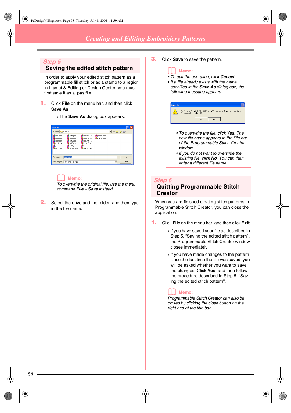 Creating and editing embroidery patterns | Brother PE-DESIGN Ver.6 User Manual | Page 66 / 272