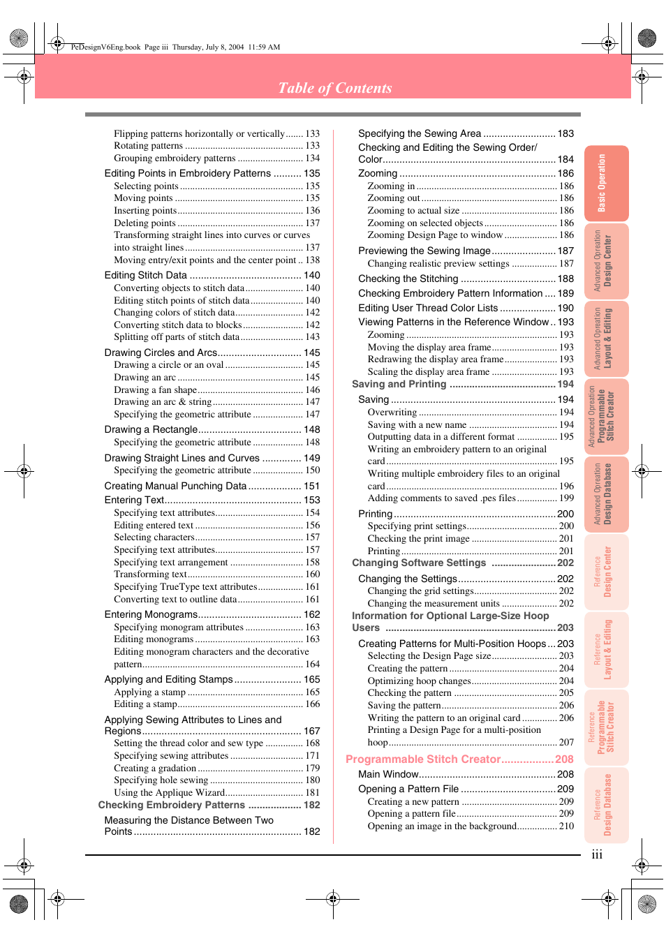 Brother PE-DESIGN Ver.6 User Manual | Page 7 / 272