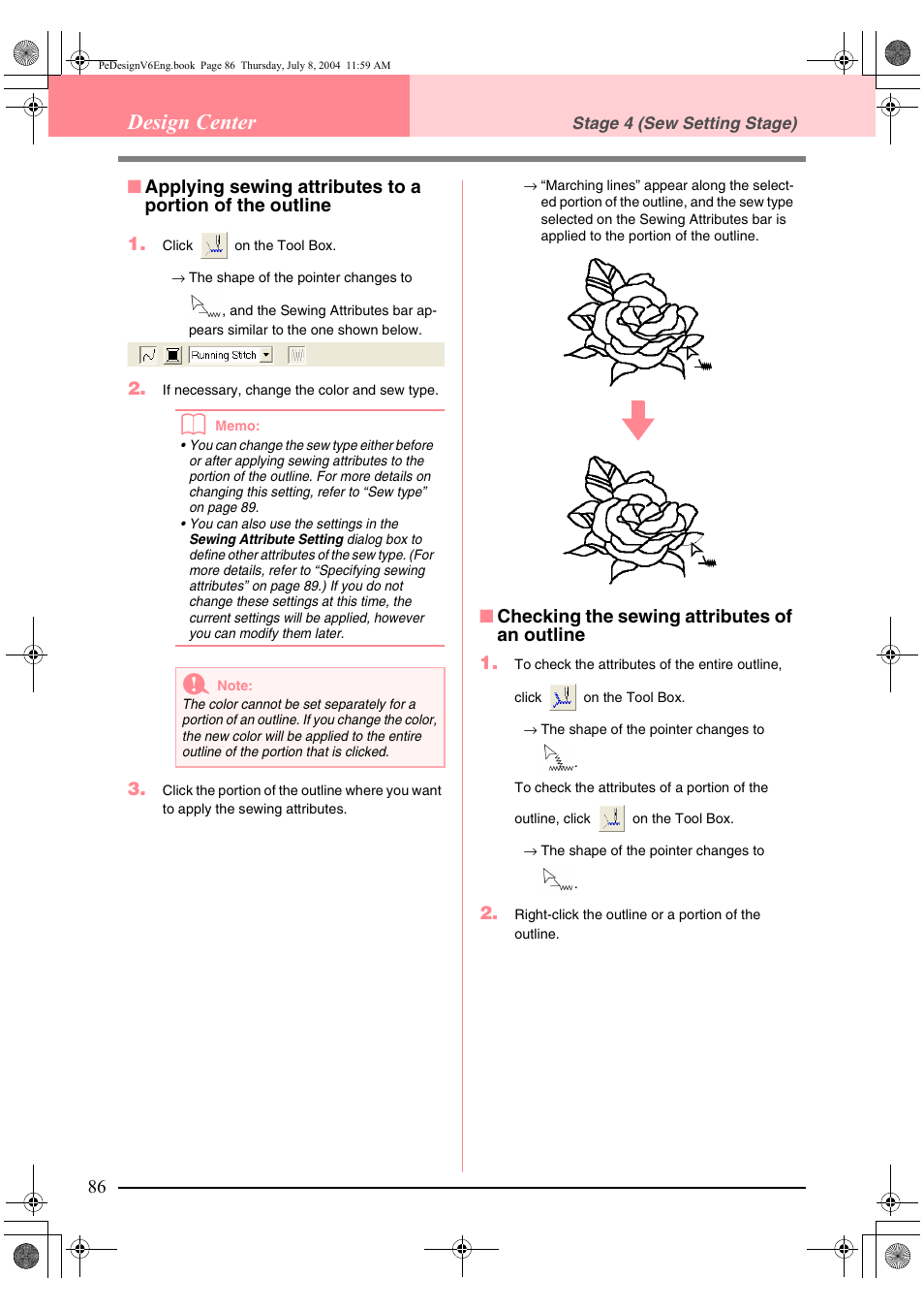 Design center | Brother PE-DESIGN Ver.6 User Manual | Page 94 / 272