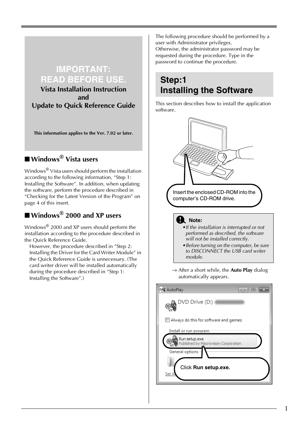 Brother PE-DESIGN Ver.7 User Manual | 4 pages