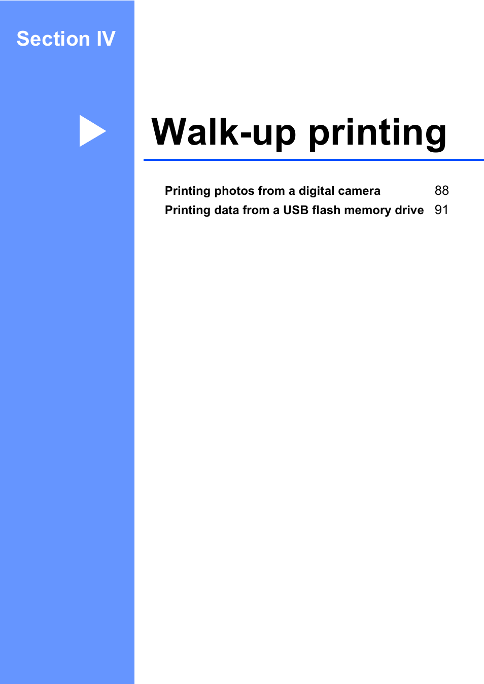 Section iv: walk-up printing, Section iv walk-up printing, Walk-up printing | Brother MFC 9840CDW User Manual | Page 103 / 265