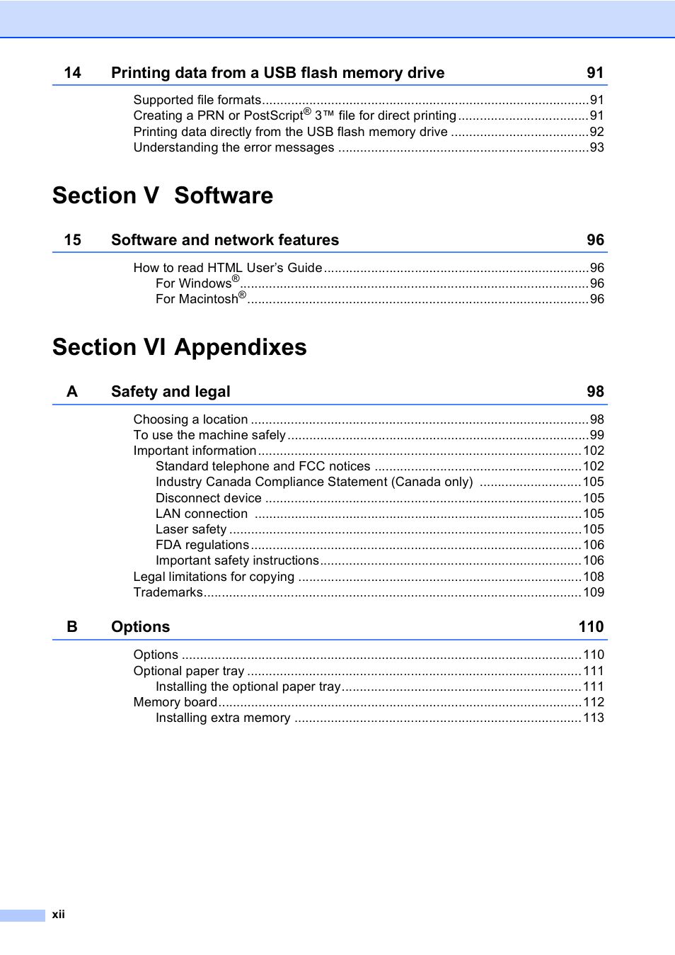 Brother MFC 9840CDW User Manual | Page 14 / 265