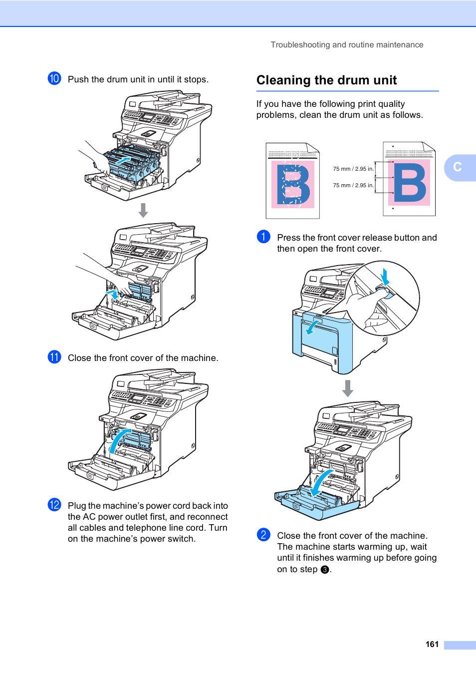 Cleaning the drum unit | Brother MFC 9840CDW User Manual | Page 177 / 265